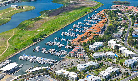 Aerial view of Hope Harbour Marina